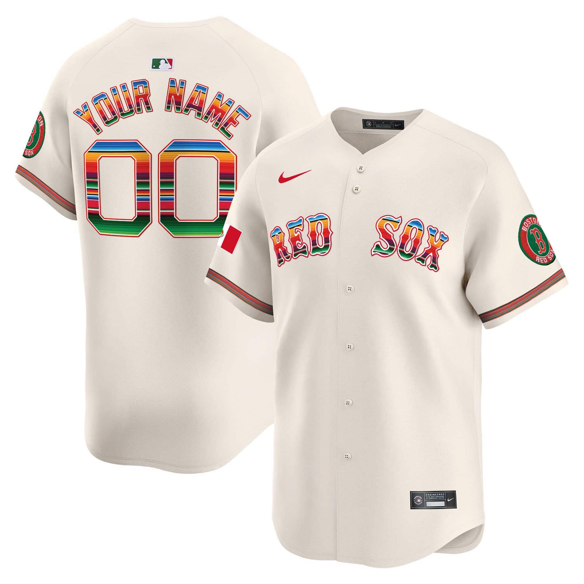 Men Boston Red Sox Cream 2024 Nike Mexico Vapor Premier Limited Custom MLB Jersey->customized mlb jersey->Custom Jersey